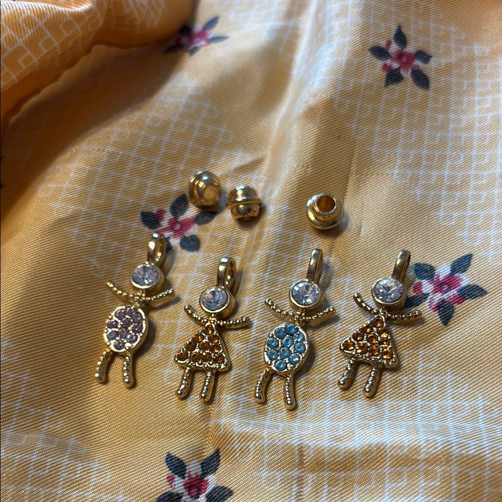 Gold and Multicolor Kids Charm Set